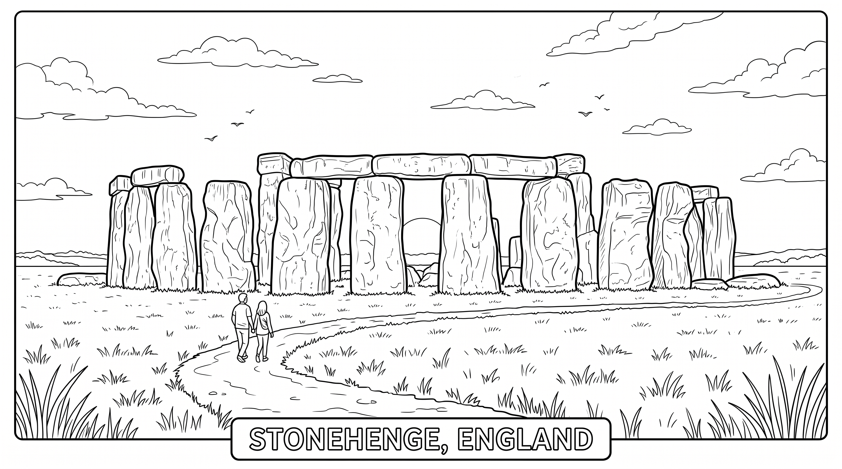 Colouring sheet: Stonehenge, England
